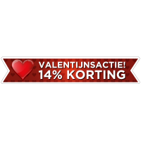 Valentijnsactie banner sticker bestellen | Valentijn sticker kopen