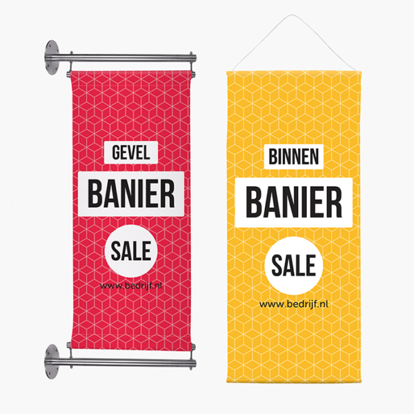 Gevel en binnen banieren