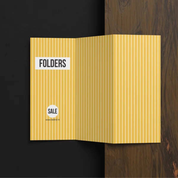 Folders liggend open