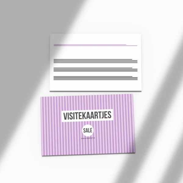 Visitekaarte liggend
